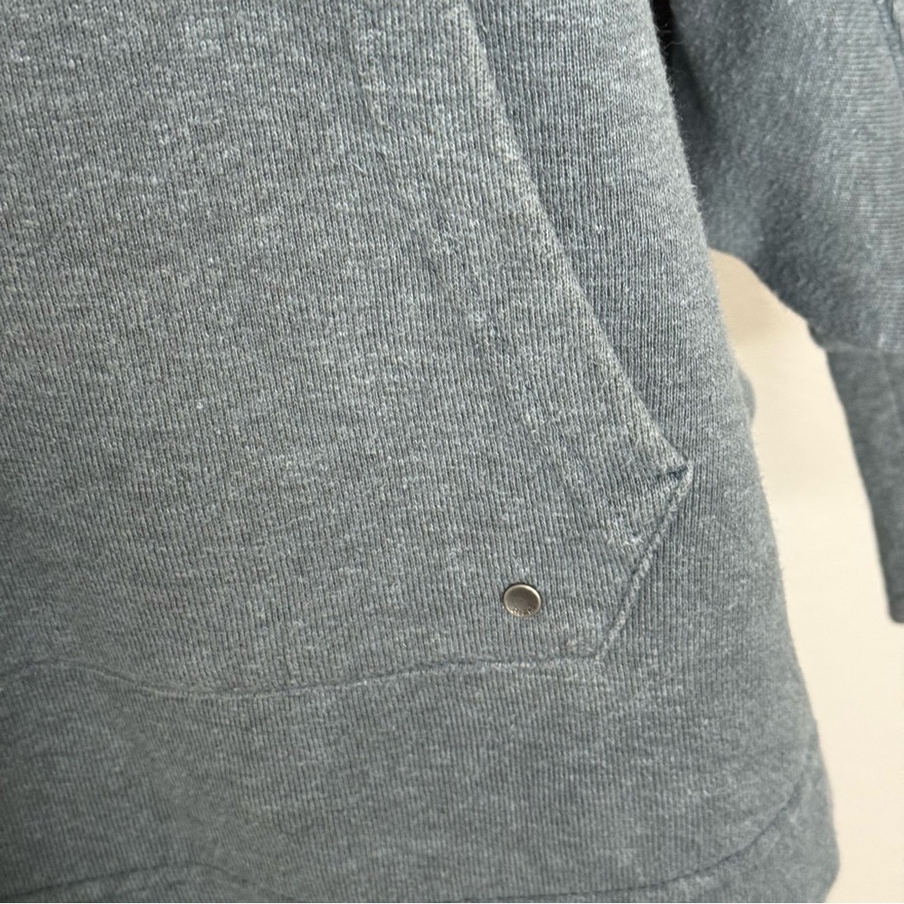 Prana Permafrost Funnel Neck Hooded Sweatshirt Gray Heather Small - Picture 3 of 6
